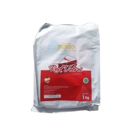 

BUREO Crumble RED VELVET 1Kg - Topping Minuman & Aneka Cake / Red Velvet Crumble