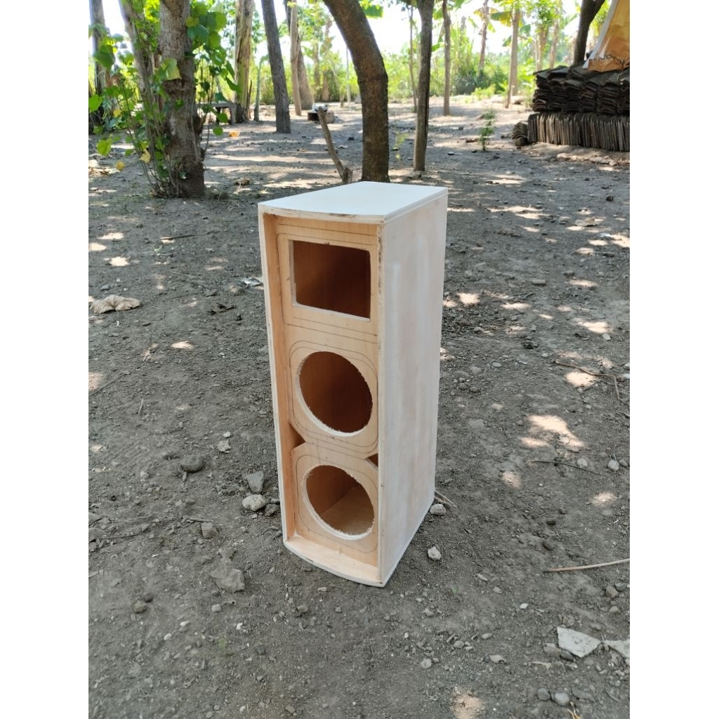 Box Column 4 inch dobel plus lubang tweeter ax 65 bahan 9mm