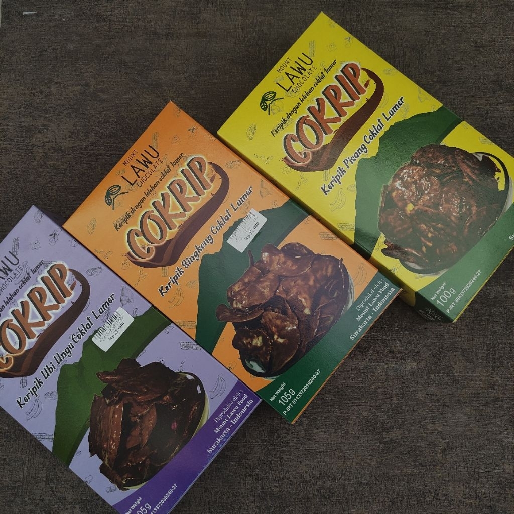 Cokrip Keripik Ubi Coklat / Keripik pisang coklat / Keripik singkong coklat
