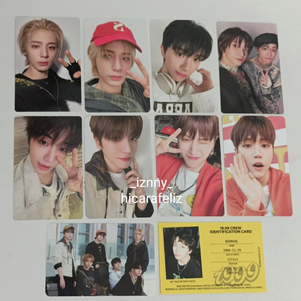 official photocard pc boynextdoor riwoo sungho woonhak