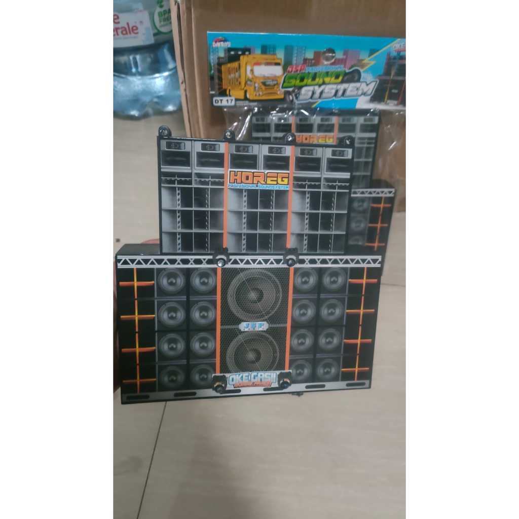 Miniatur Sound Horeg -Sound Sistem Mini LAMPU MUSIK OKE GAS