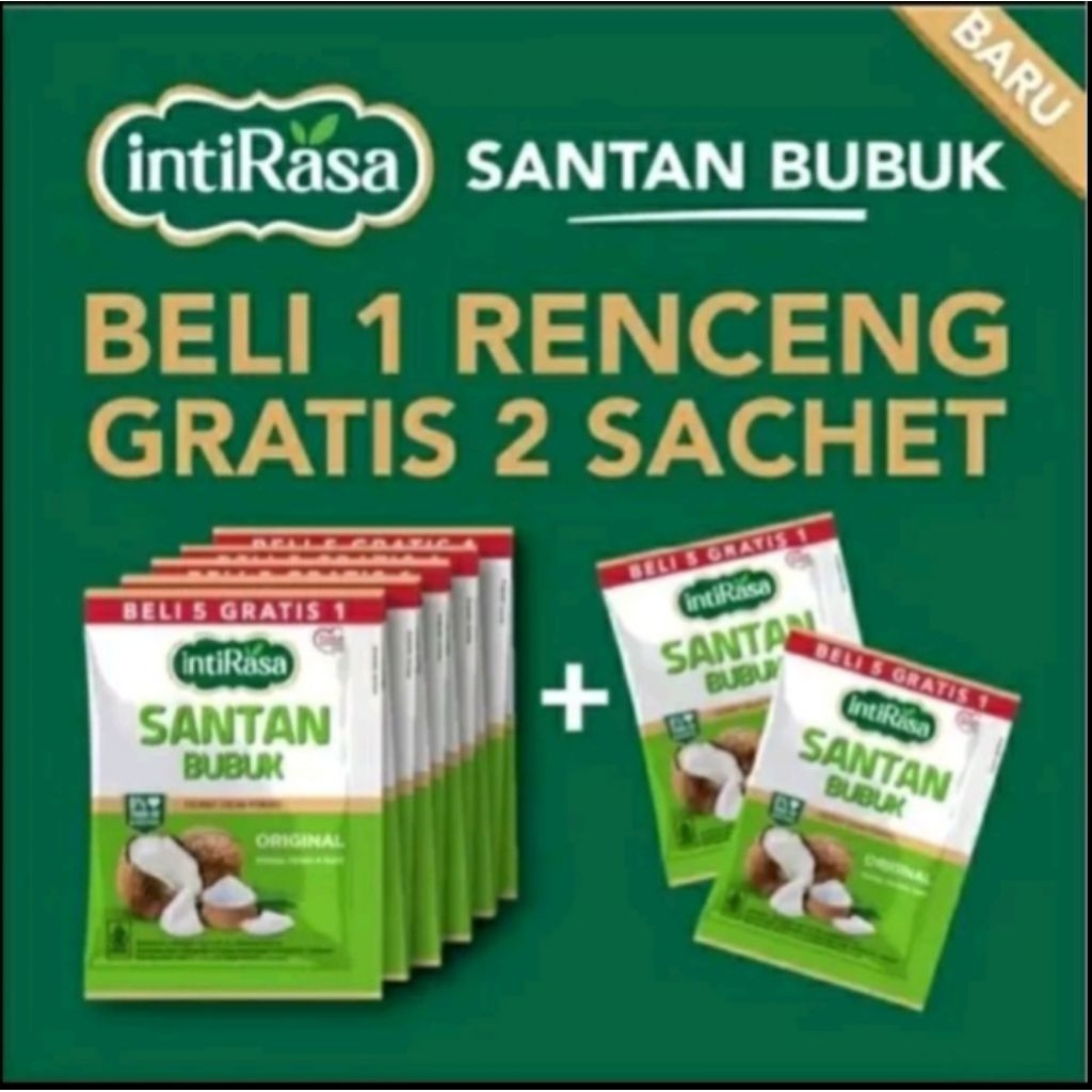 

IntiRasa Santan Bubuk Original (10 sachets x 13gr) + 2 Sachets