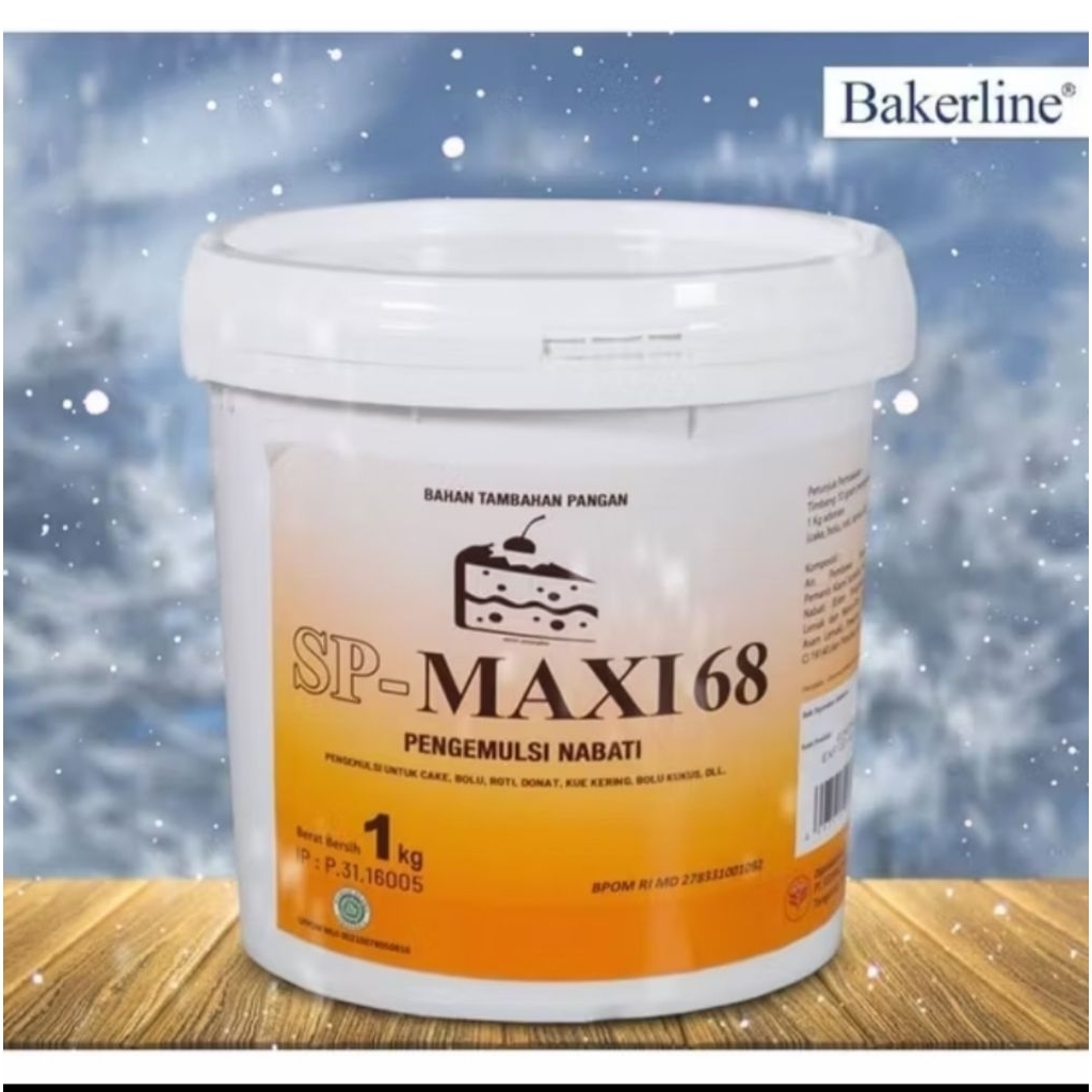 

Bakerline SP MAXI 68 1 kg / sp pengembang kue / cake emulsifier 1kg