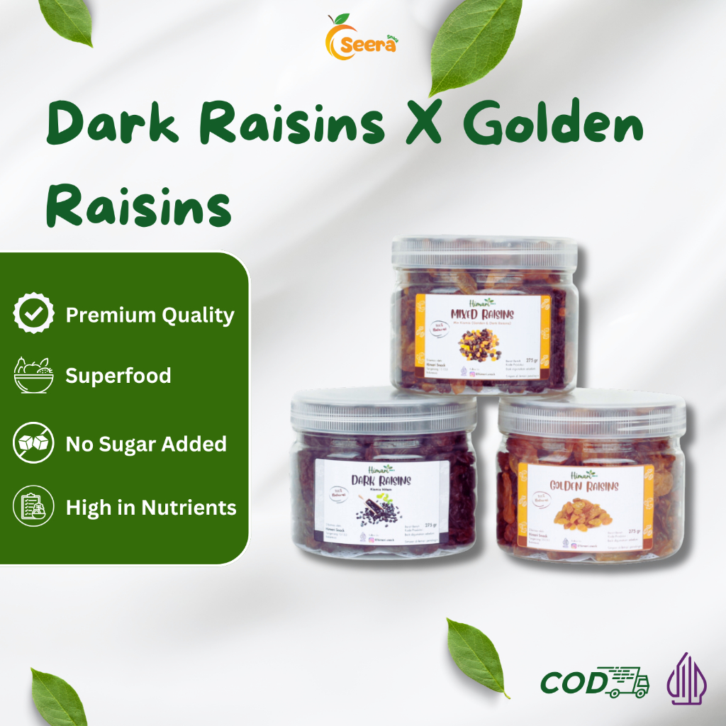 

Mixed Raisin | Dark Raisin | Golden Raisin | Kismis Arab Premium 275gr