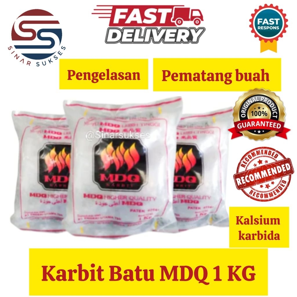 Karbit Batu MDQ 1 kg/ Karbit Pengelasan Pematang Buah/ Kalsium Karbida 1 kg/ Karbit Pematang Buah/ K