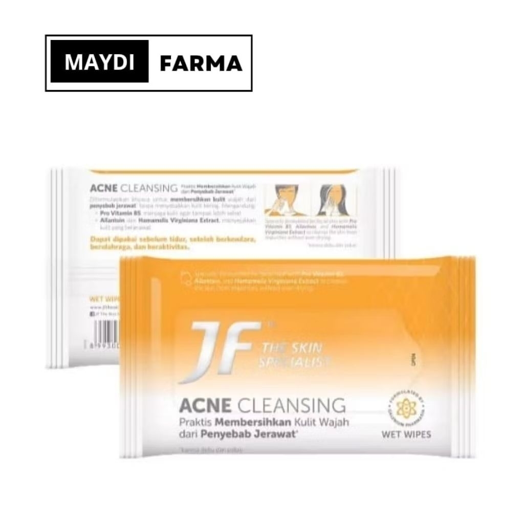 JF Acne Cleansing Wet Wipes (Tisu Basah ) untuk kulit berjerawat