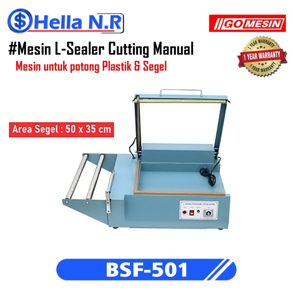 Mesin L Bar Sealer Cutting Plastik Wrapp Shrink Mesin Potong Plastik
