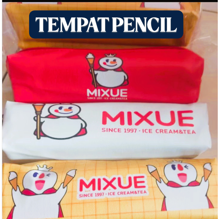 

[ATMS] JUAL 1 PCS TEMPAT PENCIL MIXUE Bentuk Lontong Karakter Tepak pensil Kotak Resleting