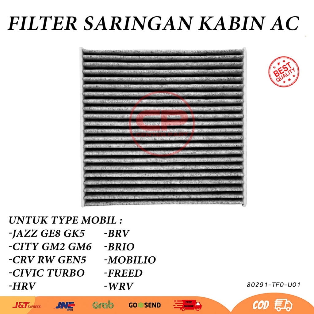 Filter Saringan Kabin Cabin Ac Jazz Rs Ge8 Gk5 City  Gm2 Gm6 2009 2010 2011 2012 2013 2014 2015 2016