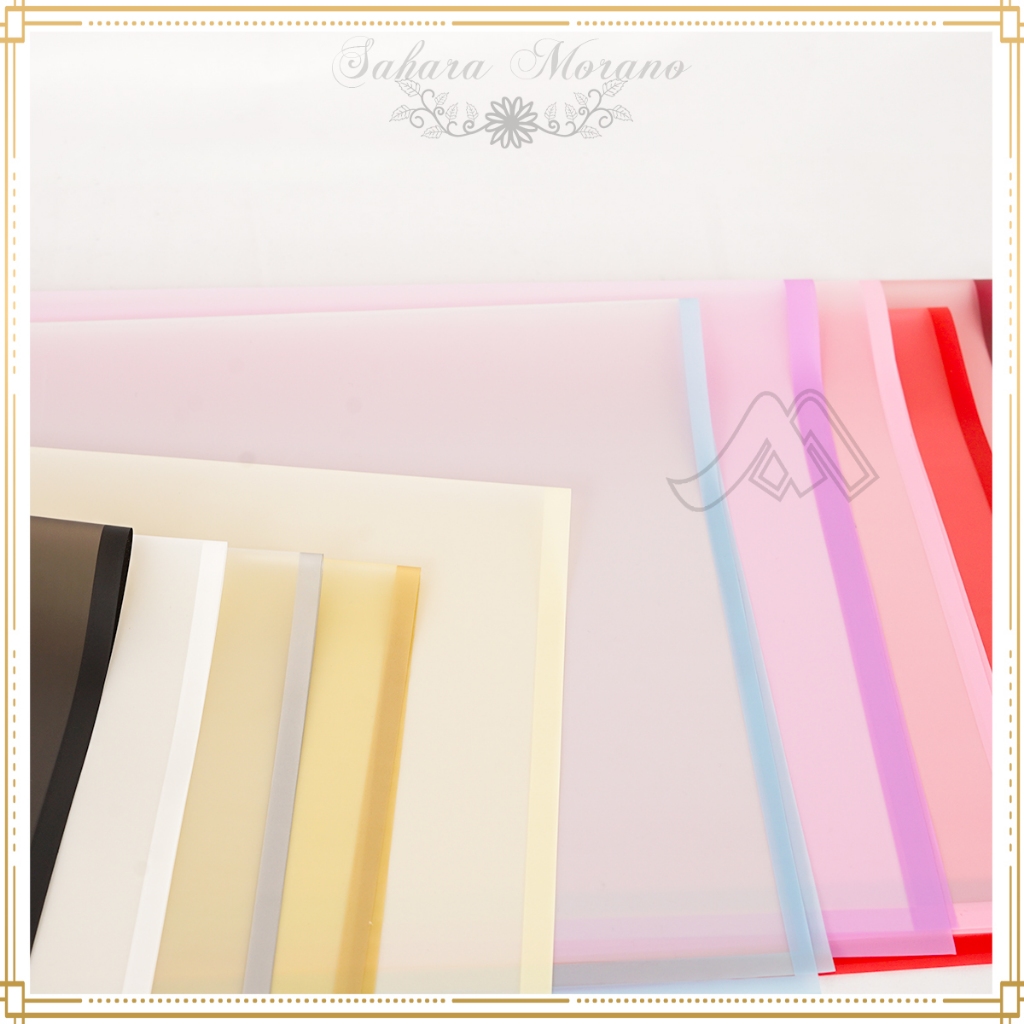 

[ 5 PCS ] Flower Wrapping List Warna Random Paper Cellophane Waterproof Kertas Buket Bunga
