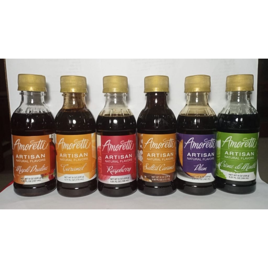 

Amoretti Natural Flavour Maple Praline - Caramel - Raspberry - Salted Caramel - Plum - Creme de Menthe