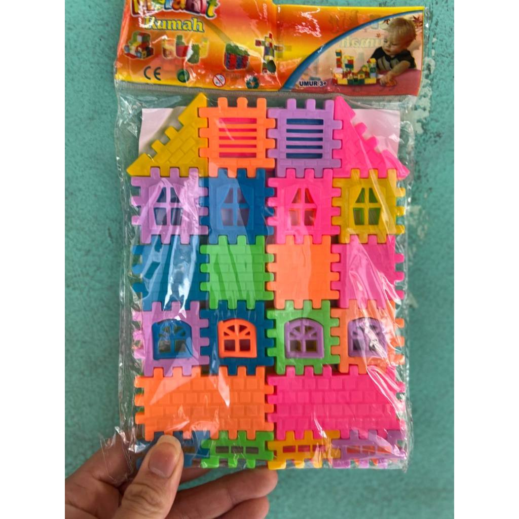 Mainan anak puzzle rumah satu set papan set puzzle rumah puzzle mainan edukasi