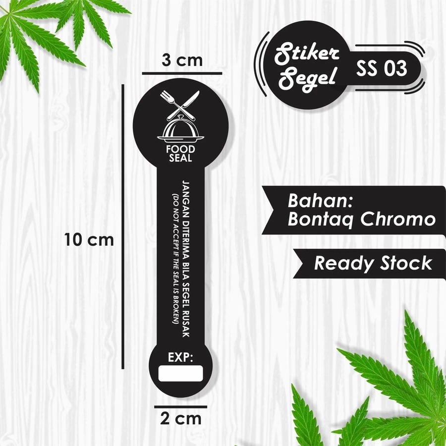 

STIKER SEGEL READY STOCK - SEGEL MAKANAN BOTOL KEMASAN MURAH SS 03
