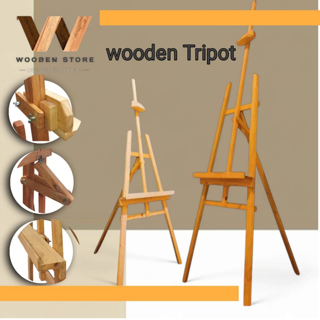 

Standing wooden easel (Naik/Turun) / foto/lukisan/box flower/akrilik