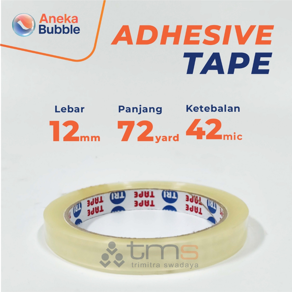 

Isolasi - Solatip - Tri Tape 12mm x 72y x 42mic