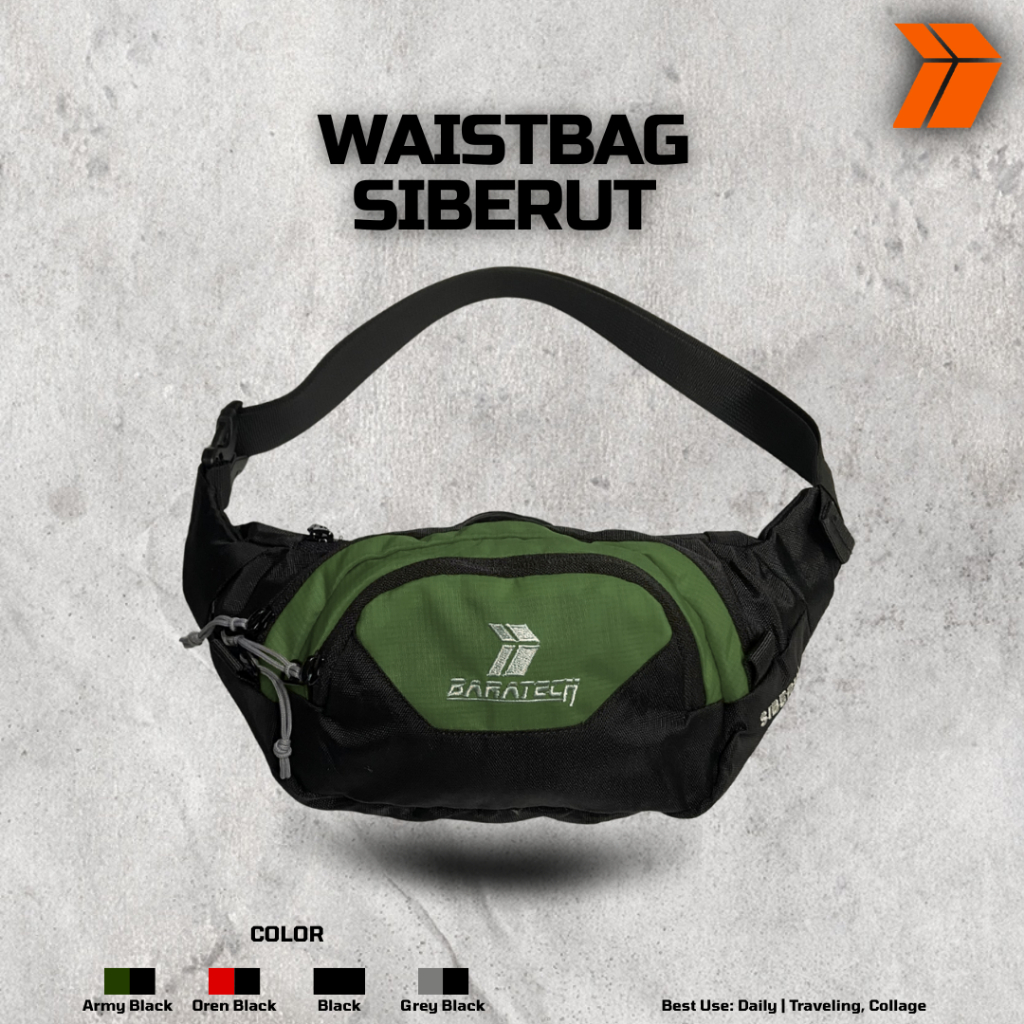 Baratech waistbag / tas pinggang pria type siberut ( store cikarang )