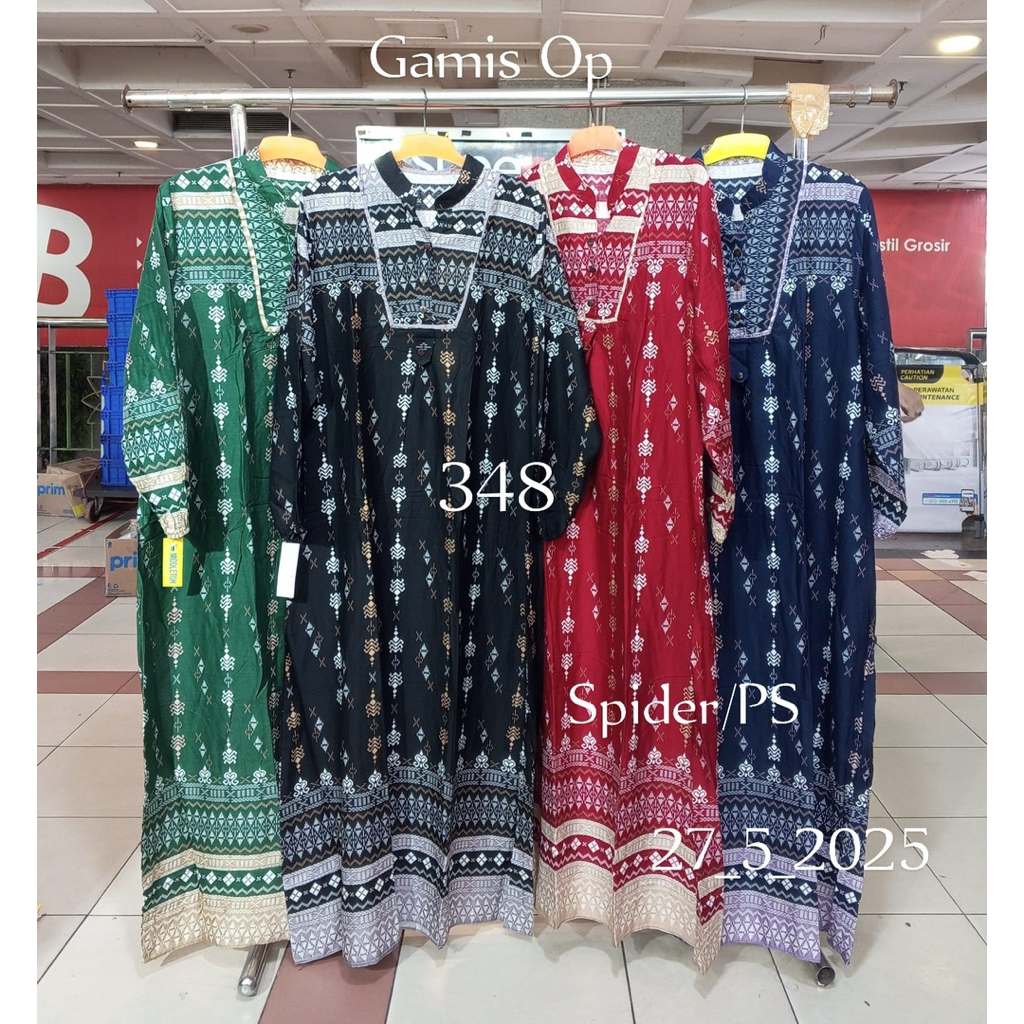 gamis motif bahan rayon premium