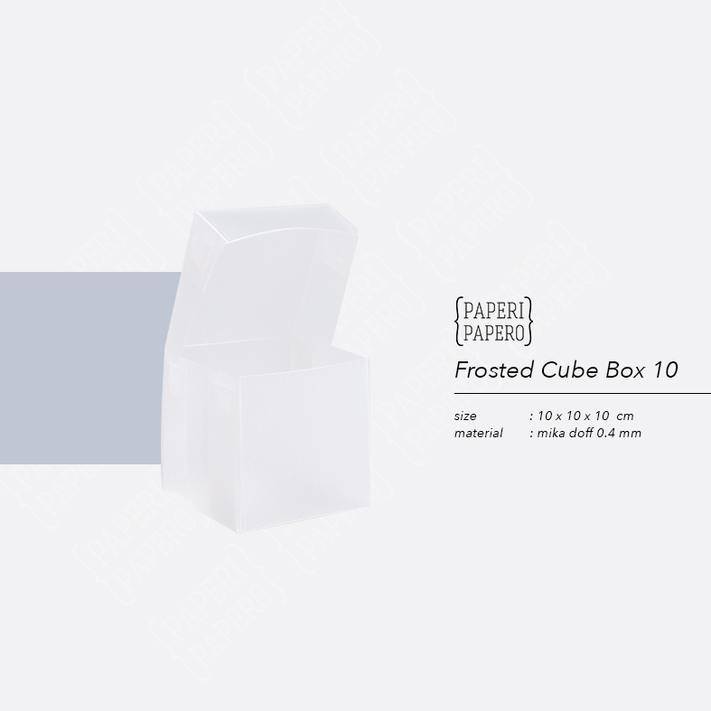 

Frosted Cube Box (10 x 10 x 10 cm) - Packaging Mika Doff Buram Kubus Kotak Giftbox Hampers
