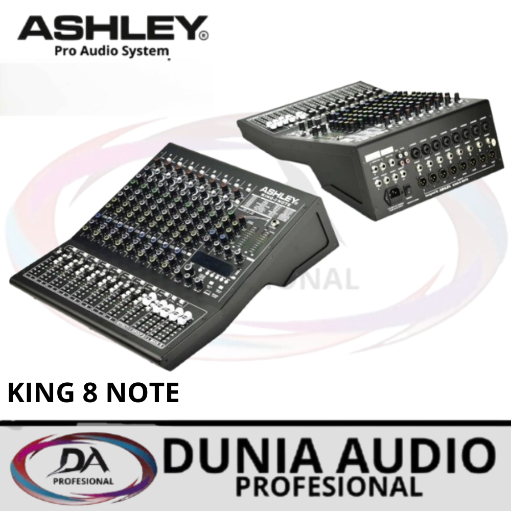 MIXER ASHLEY KING 8 NOTE ORIGINAL 8 CHANNEL Interface USB - Bluetooth king 8 note Ashley Mixing 8