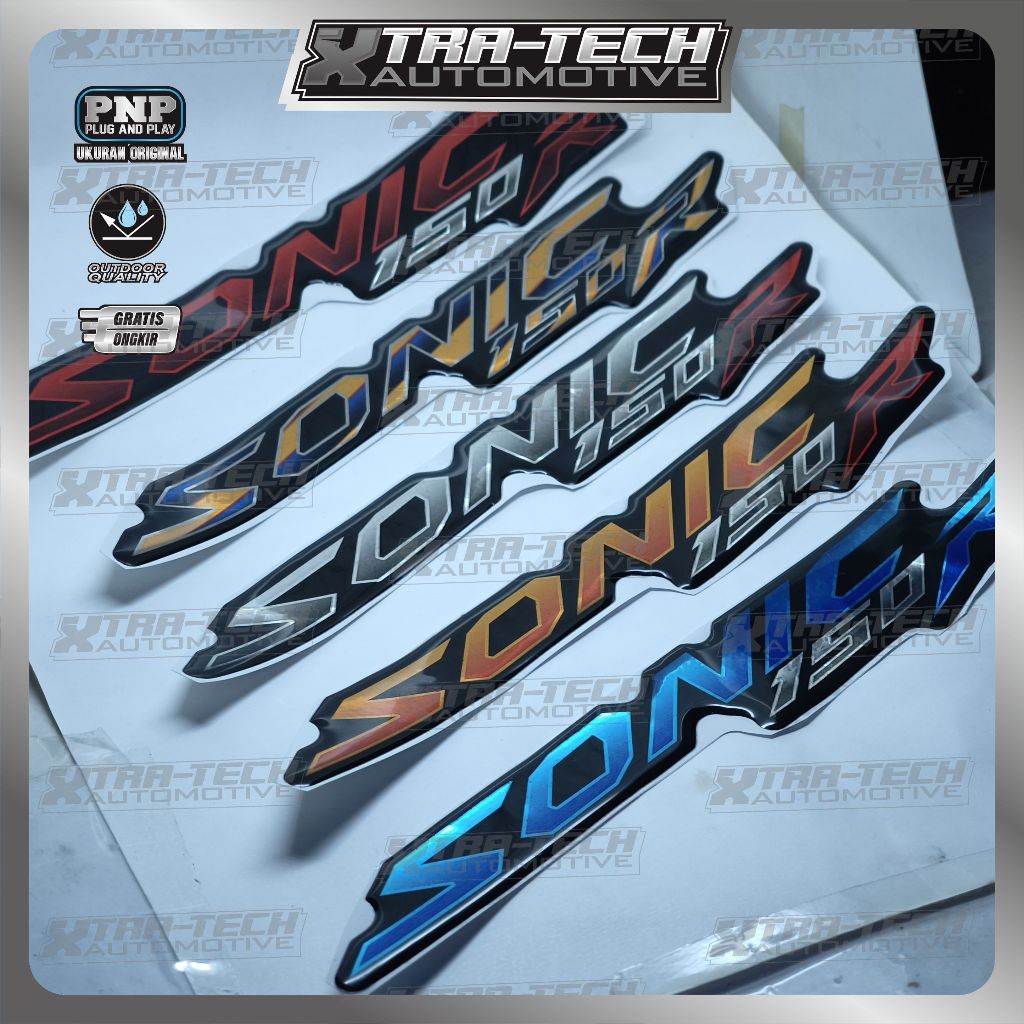 emblem timbul sonic 150 r honda / emblem timbul honda sonic
