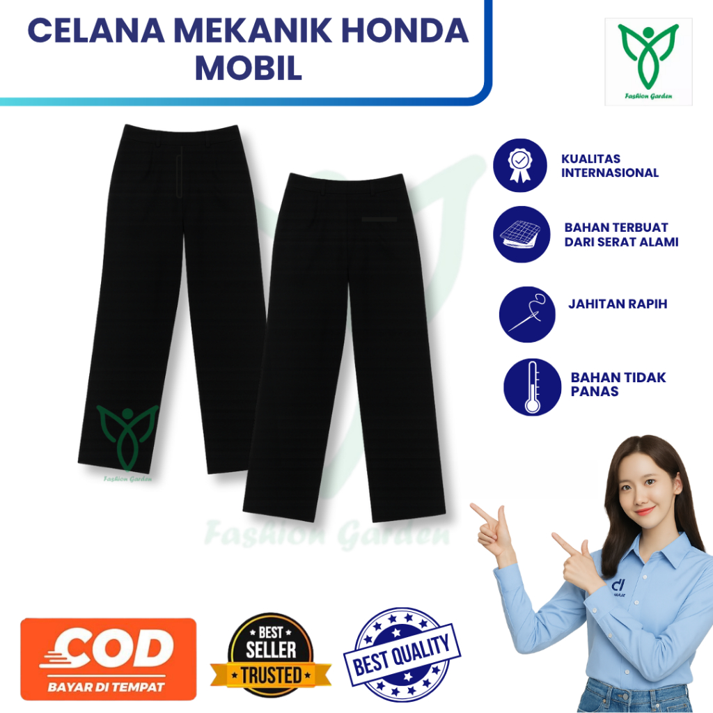 Celana Mekanik Honda Mobil New / Wearpack Honda Mobil / Wearpack Honda Merah Hitam/ Wearpack Bengkel
