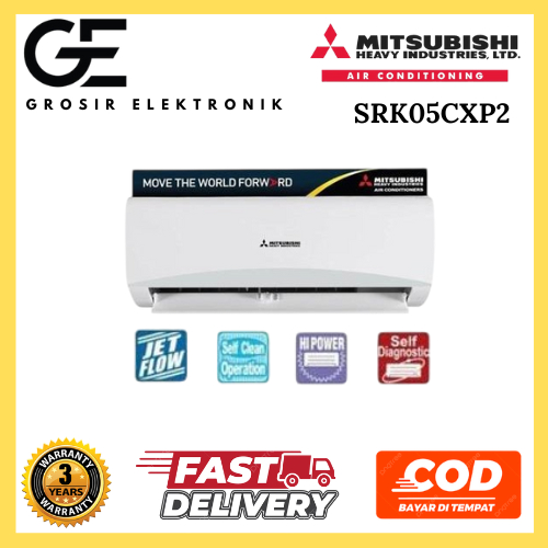 AC STANDAR MITSUBISHI 1/2 PK - SRK05CXP-W3 GARANSI RESMI