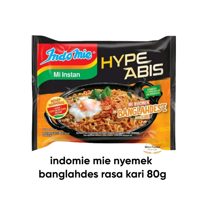 

PAKET HEMATT Indomie Mie Nyemek Banglahdes rasa kari 80g– Pedas Gurih