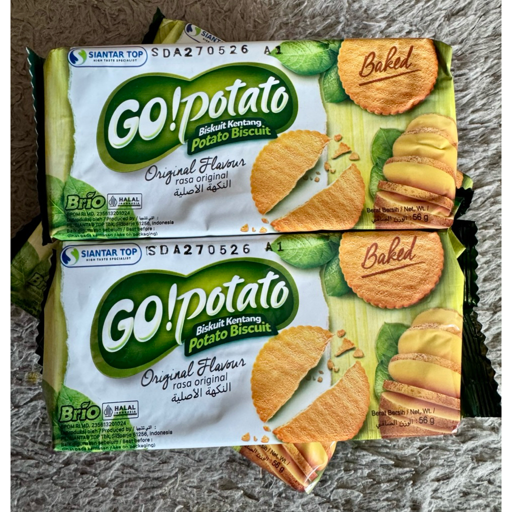 

Go Potato biskuit kentang 56gr ECER per pcs l
