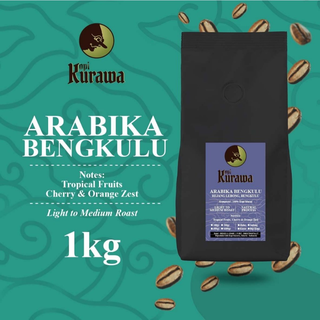 

Kopi Arabika Bengkulu 1Kg Sumatera Coffee Bean Espresso Biji Bubuk 1 Kg