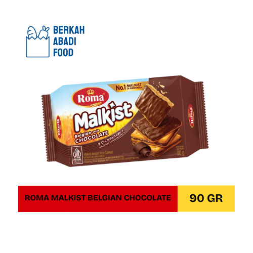 

Biskuit Roma Malkist Belgian Chocolate Coklat 90 Gram