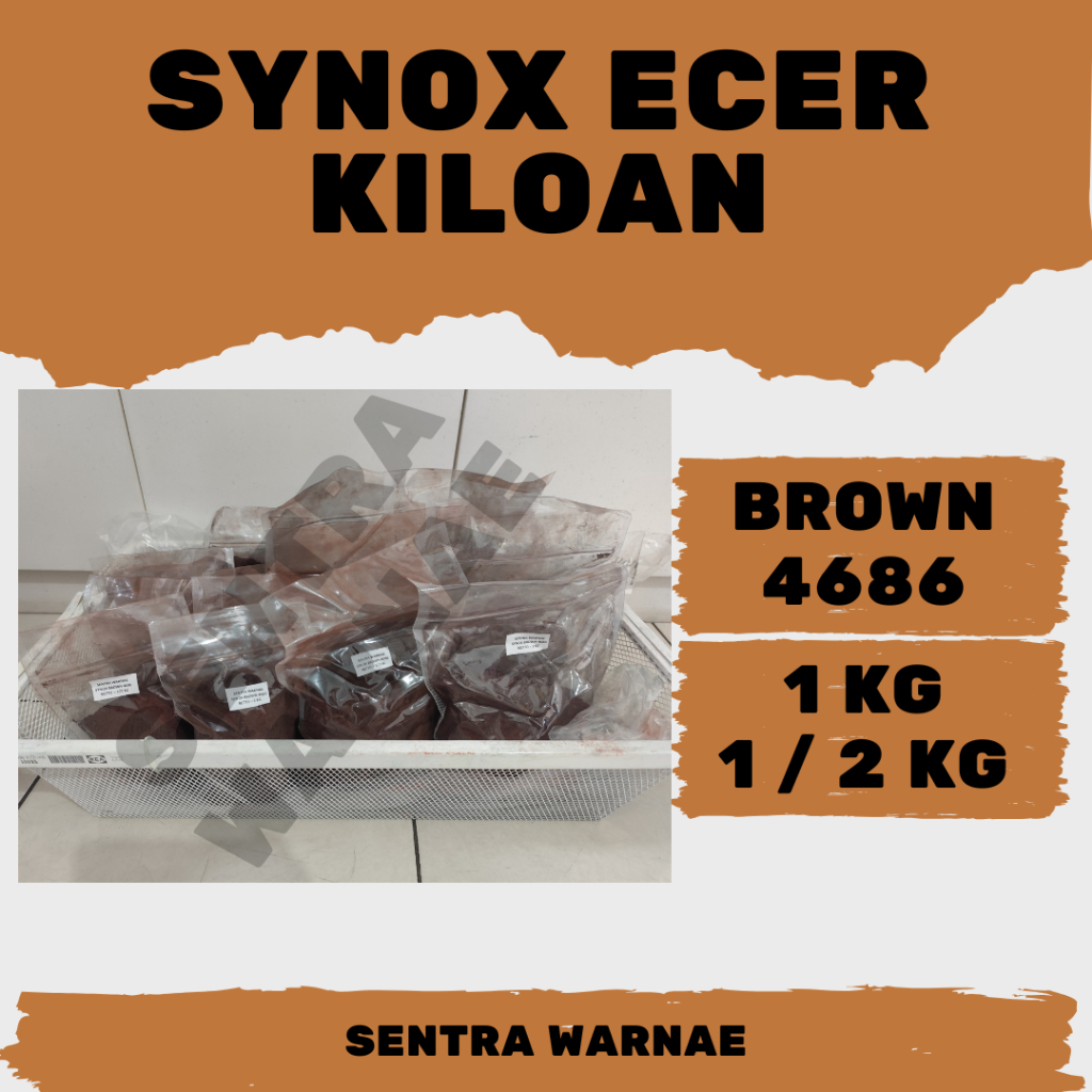 Pewarna Pigment/Iron Oxide/Oker/Verf Eceran Kiloan - Synox Coklat / Brown 4686
