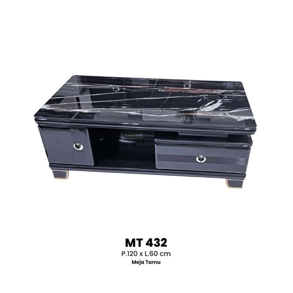 Meja Tamu Marmer Hitam (MT 432)