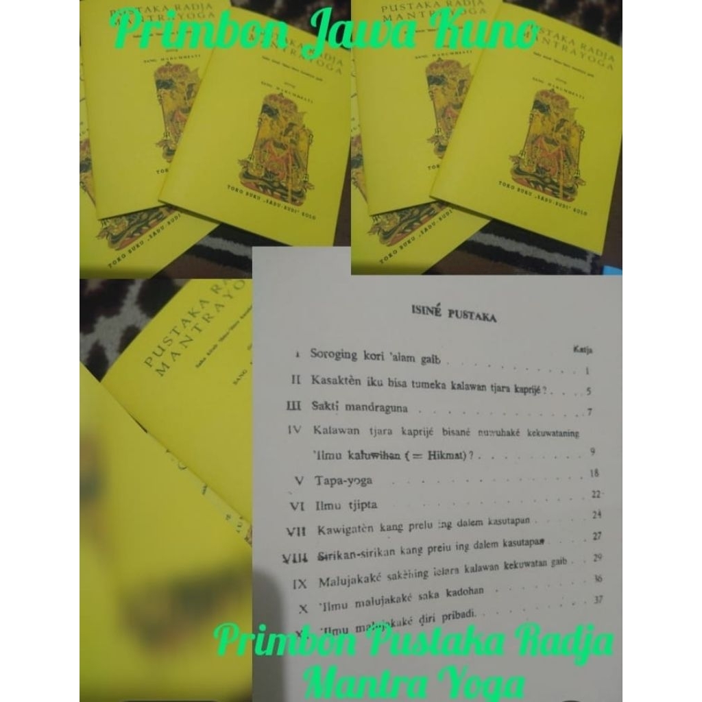 Primbon Pustaka Raja mantra Yoga,Primbon Langka