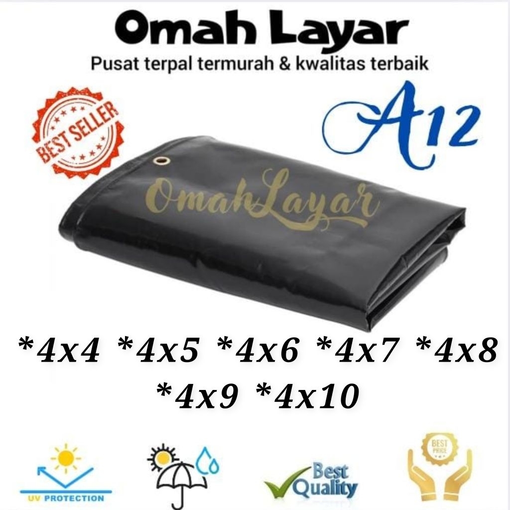 Terpal Korea A12 Premium Tebal Anti Air Serbaguna Semua Ukuran 4x5 4x6 4x7 4x8 4x9 terpal tenda terp