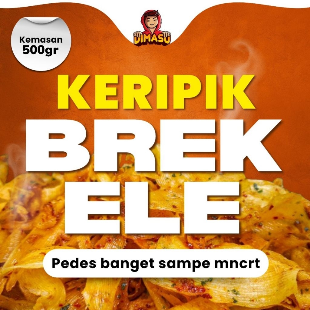 

Keripik Brekele 500gr Singkong Pedas Daun Jeruk