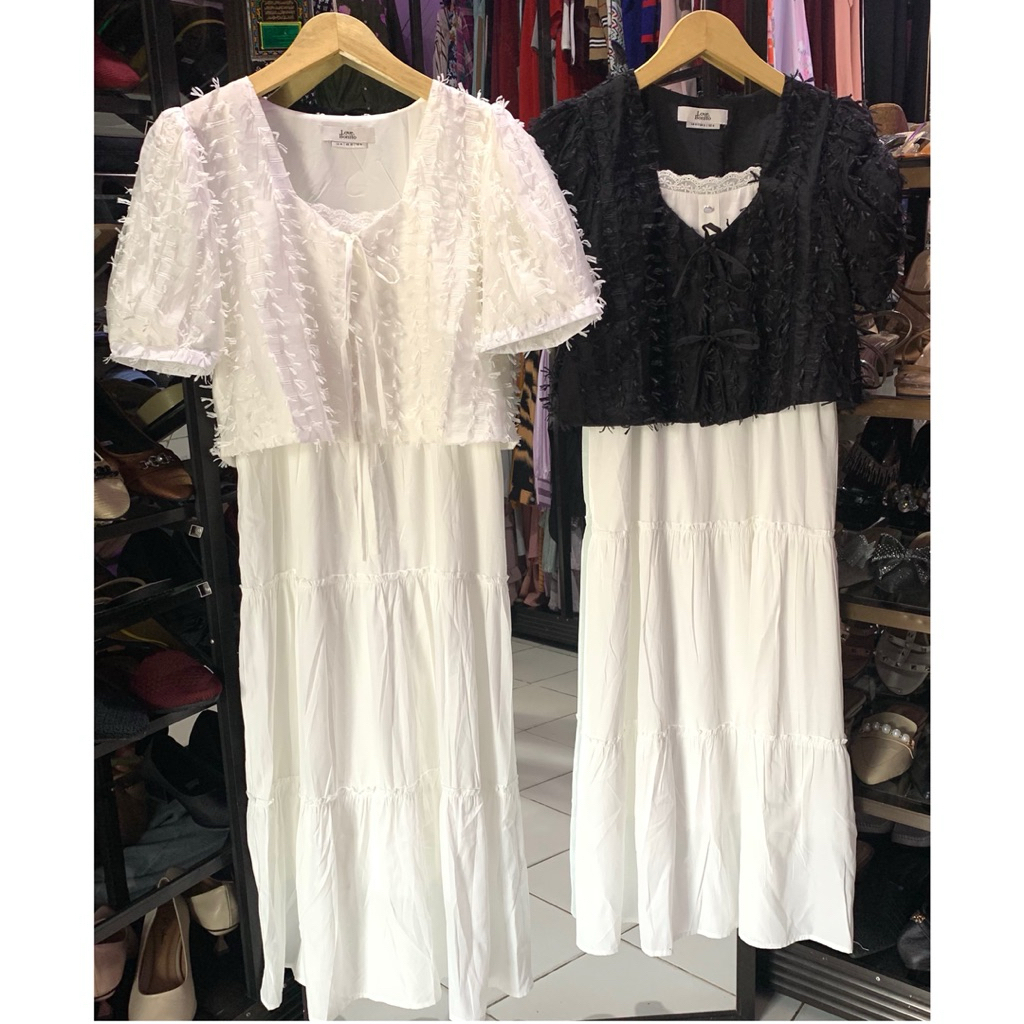 Set Midi Dress + Outer Import Premium