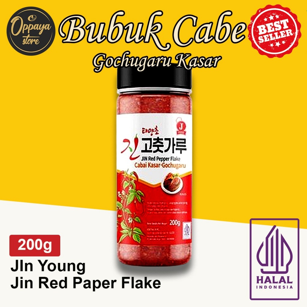 

Gochugaru Korea JIN Red Pepper Bubuk Cabe 200Gr Halal