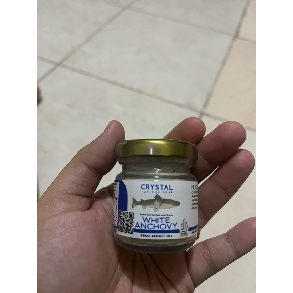 

(freeongkir) Crystal Of The Sea Food Powder White Anchovy Serbuka Ikan Teri Tinggi Protein 20gr