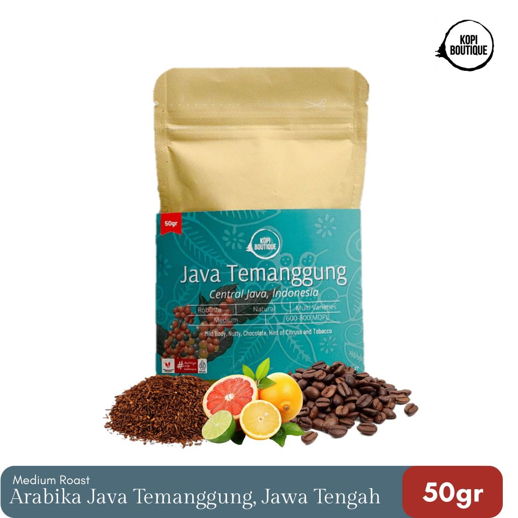 

Kopi Robusta Premium Temanggung Natural Proses 50g
