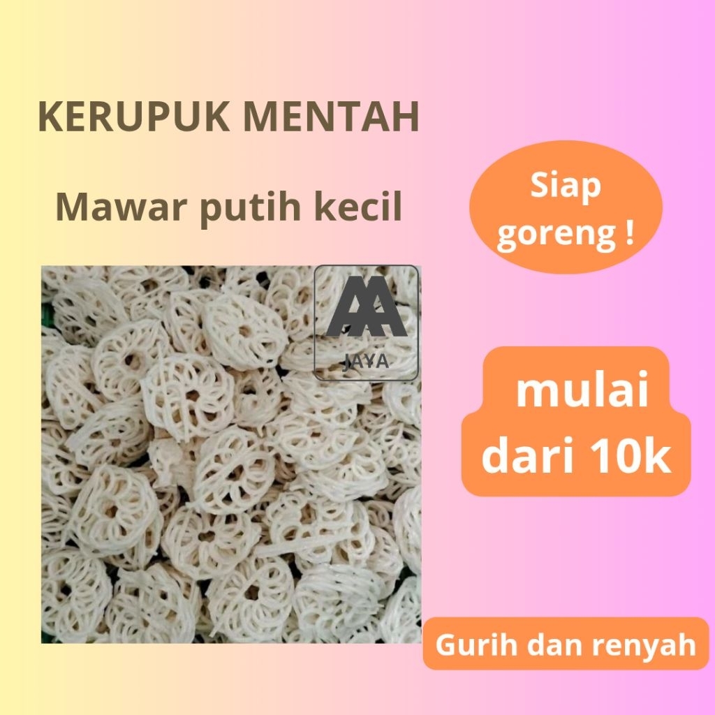 

Kerupuk mawar uyel Mentah 1 kilo | Siap Goreng Renyah Gurih