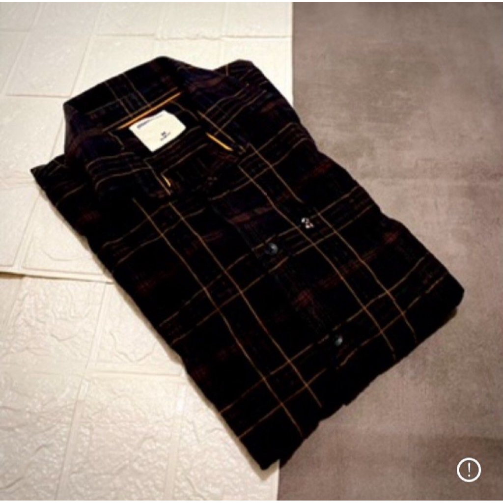 Preloved Manzone Kemeja Kotak Tangan Pendek