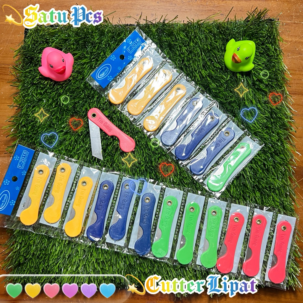 

Pisau Silet Lipat Warna Mini Cutter Serbaguna