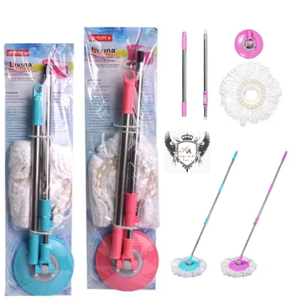 Lion Star Lovenia Spin Mop Handle Set / Pel Lion Star BM-51 / Pel Putar Lion Star