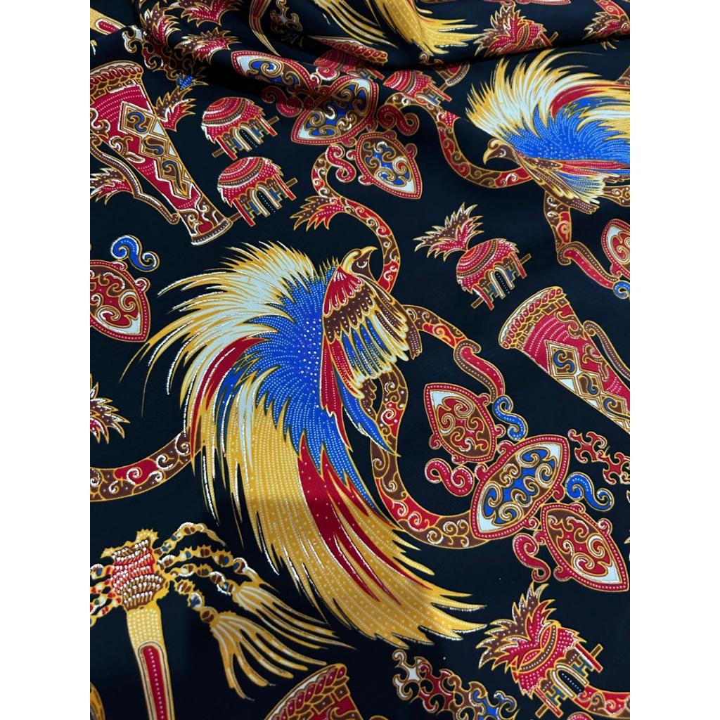 Kain bahan polyester batik motif papua/batik meteran/kain batik halus