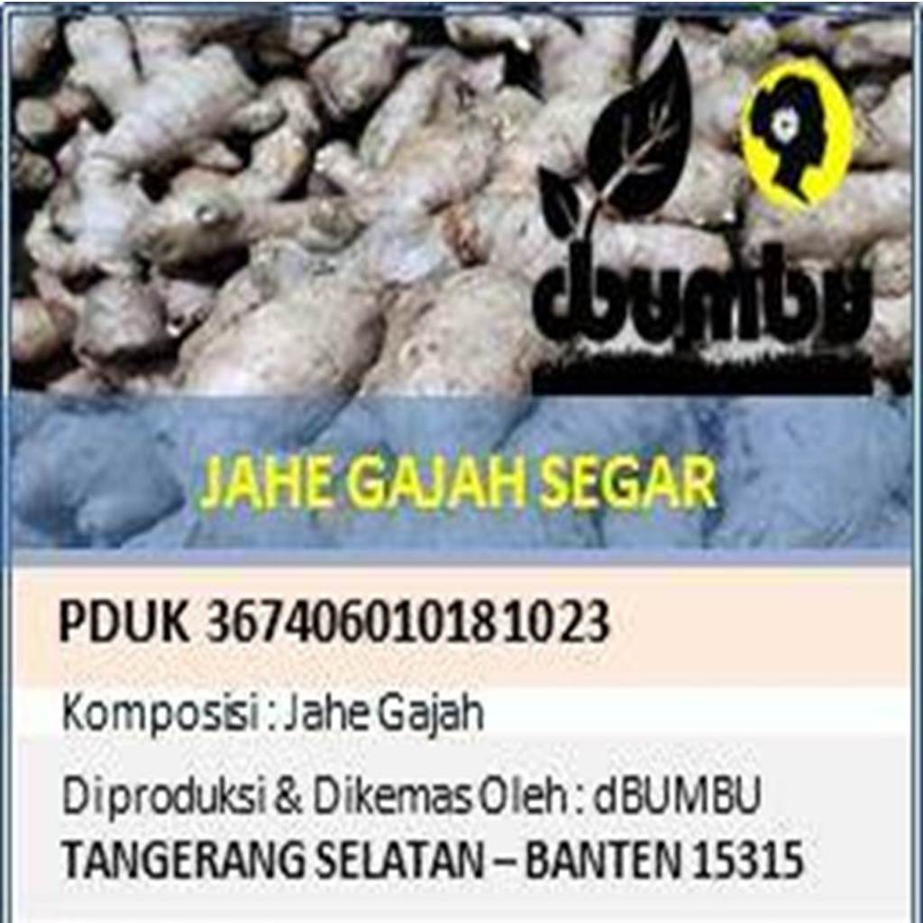 

Jahe Gajah Segar 1000 gram