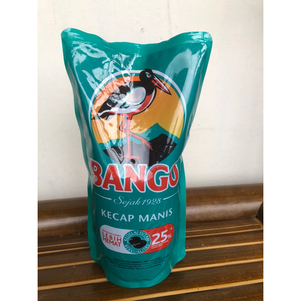 

kecap manis bango ukuran 950 gram, kemasan pouch refill kecap manis bango