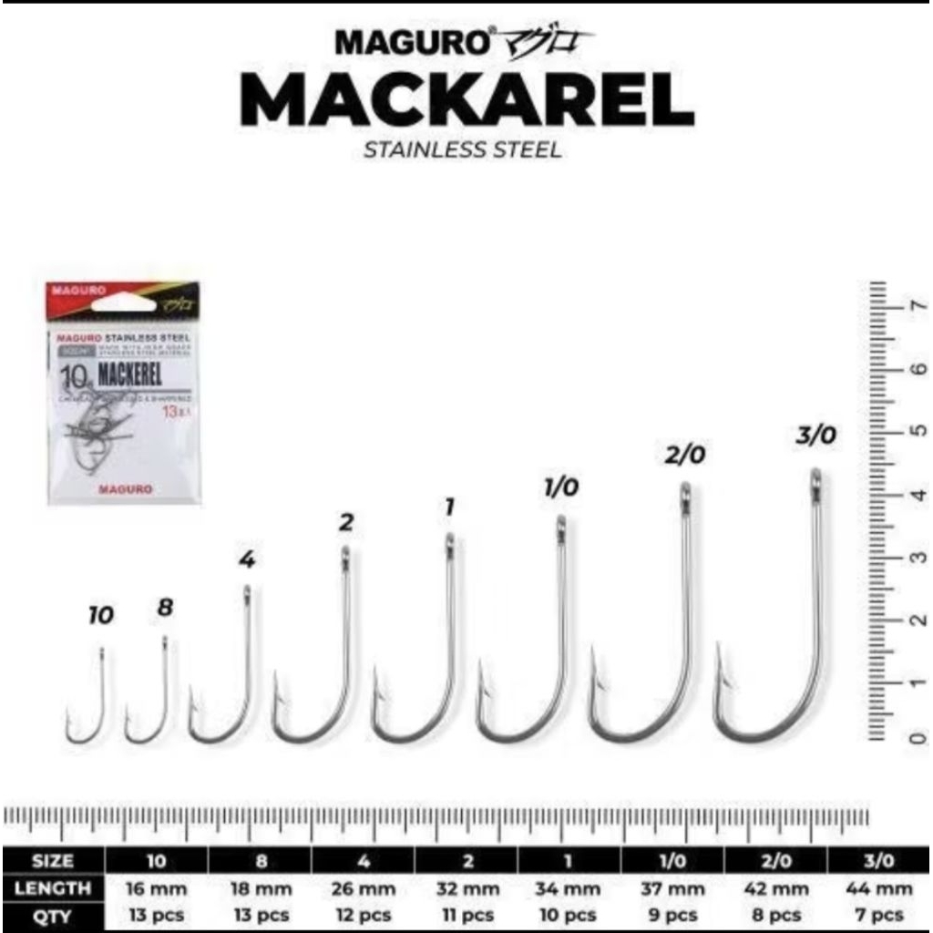 Mata Kail Pancing MAGURO MACKAREL Stainless Steel