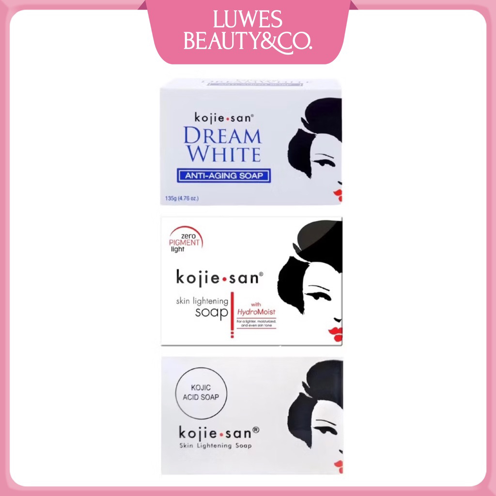 Kojie San Kojic Acid Skin Lightening Soap 45gr / 65gr / 135gr Hydromoist Dream White Anti Aging Sabu