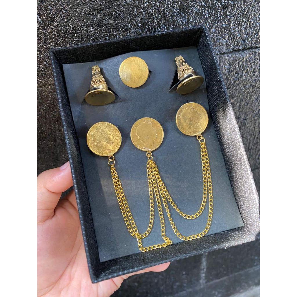 set koin Elizabeth alpaka lapis emas