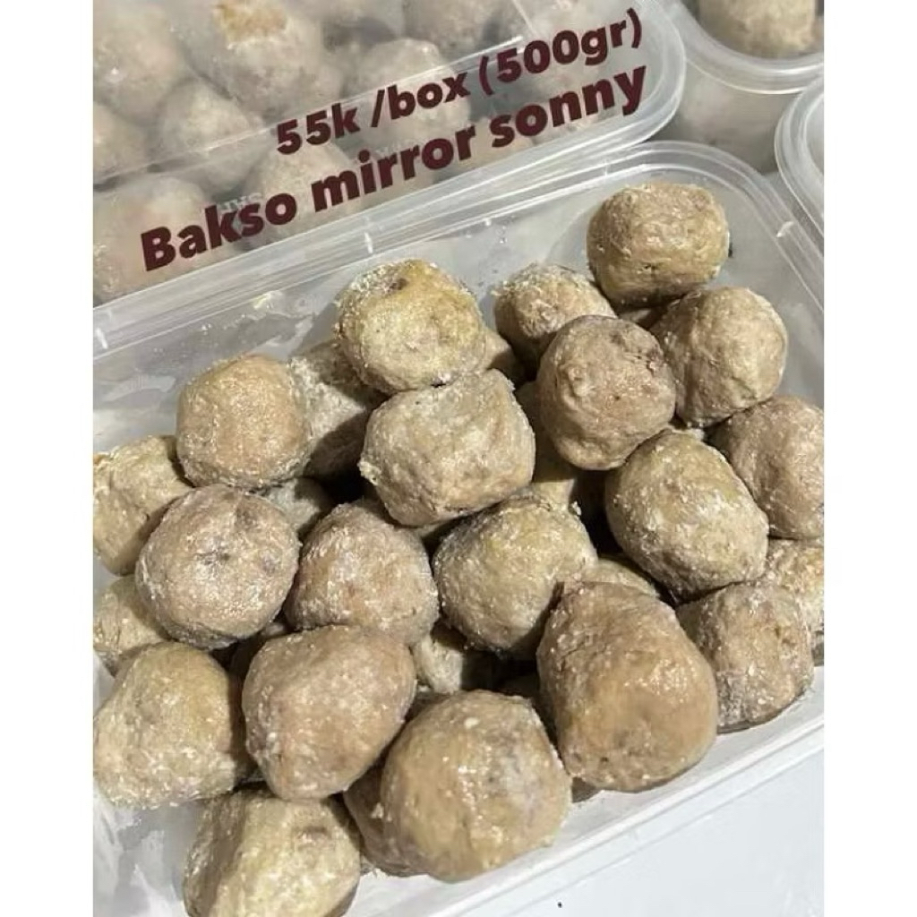 

Bakso Miror Sony -+ 1 Kg Isi -+ 95 - 98 Butir
